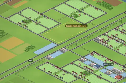 Festus, Missouri: I-55, Main Street and the empty data center site